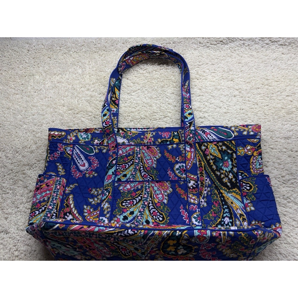 Vera Bradley Romantic Paisley Purple Tote Purse EUC